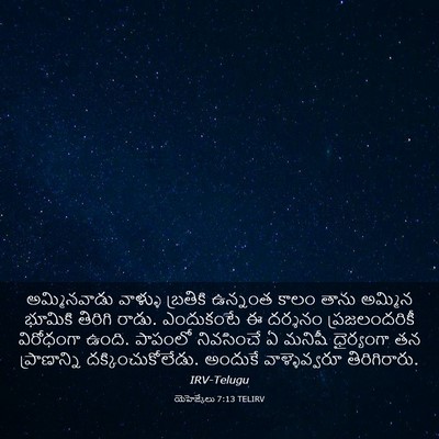 Picture 03 - యెహెజ్కేలు 7:13 TELIRV - అమ్మినవాడు వాళ్ళు - Bible Verse Picture