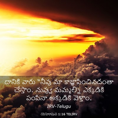 Picture 03 - యెహోషువ 1:16 TELIRV - దానికి వారు “నీవు - Bible Verse Picture