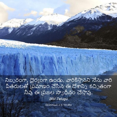 Picture 03 - యెహోషువ 1:6 TELIRV - నిబ్బరంగా, - Bible Verse Picture