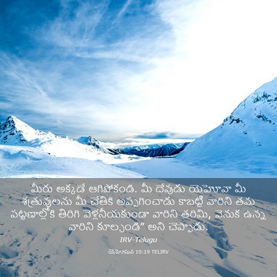 Picture 03 - యెహోషువ 10:19 TELIRV - మీరు అక్కడే - Bible Verse Picture