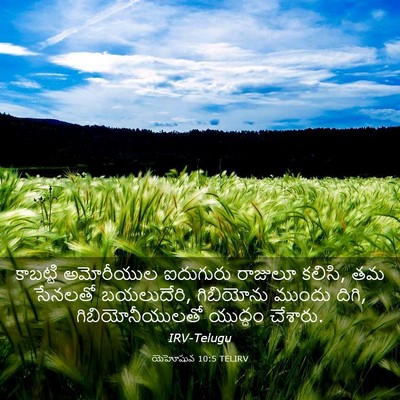 Picture 03 - యెహోషువ 10:5 TELIRV - కాబట్టి అమోరీయుల - Bible Verse Picture