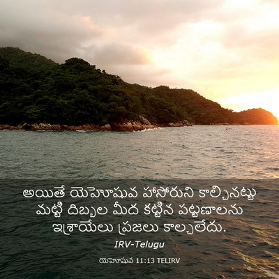 Picture 03 - యెహోషువ 11:13 TELIRV - అయితే యెహోషువ - Bible Verse Picture