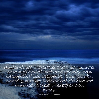 Picture 03 - యెహోషువ 11:17 TELIRV - లెబానోను లోయలో - Bible Verse Picture