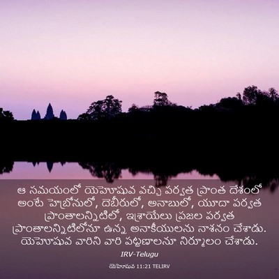 Picture 03 - యెహోషువ 11:21 TELIRV - ఆ సమయంలో యెహోషువ - Bible Verse Picture
