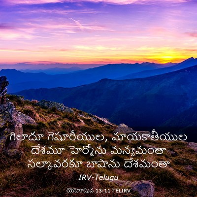 Picture 03 - యెహోషువ 13:11 TELIRV - గిలాదూ గెషూరీయుల, - Bible Verse Picture