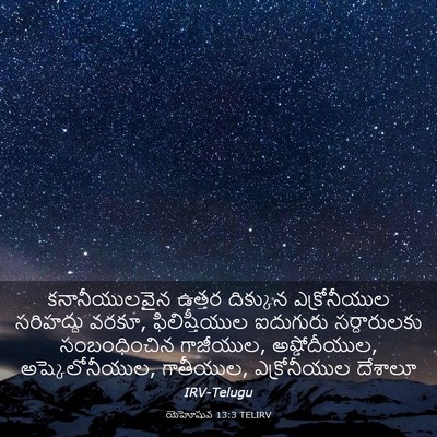 Picture 03 - యెహోషువ 13:3 TELIRV - కనానీయులవైన ఉత్తర - Bible Verse Picture