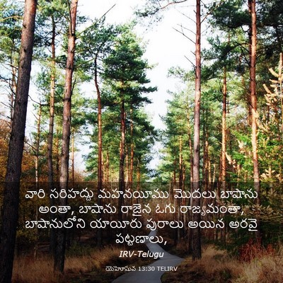 Picture 03 - యెహోషువ 13:30 TELIRV - వారి సరిహద్దు - Bible Verse Picture