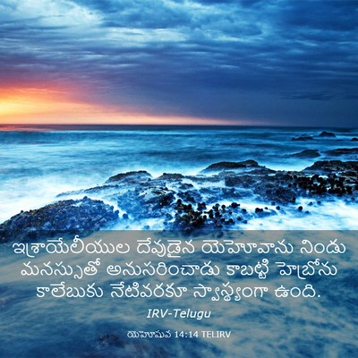 Picture 03 - యెహోషువ 14:14 TELIRV - ఇశ్రాయేలీయుల - Bible Verse Picture