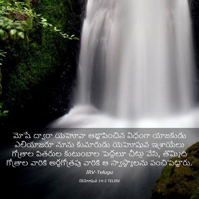 Picture 03 - యెహోషువ 14:2 TELIRV - మోషే ద్వారా - Bible Verse Picture
