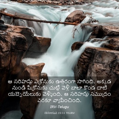 Picture 03 - యెహోషువ 15:11 TELIRV - ఆ సరిహద్దు - Bible Verse Picture