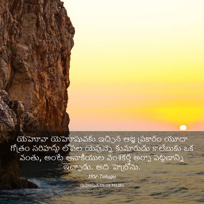 Picture 03 - యెహోషువ 15:13 TELIRV - యెహోవా యెహోషువకు - Bible Verse Picture