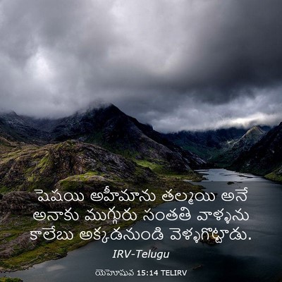 Picture 03 - యెహోషువ 15:14 TELIRV - షెషయి అహీమాను - Bible Verse Picture