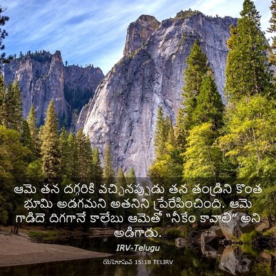 Picture 03 - యెహోషువ 15:18 TELIRV - ఆమె తన దగ్గరికి - Bible Verse Picture