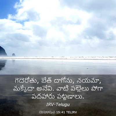Picture 03 - యెహోషువ 15:41 TELIRV - గెదెరోతు, బేత్ - Bible Verse Picture