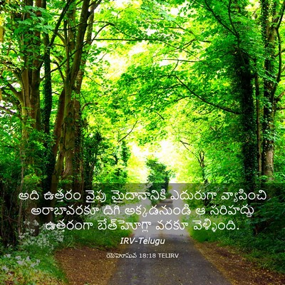 Picture 03 - యెహోషువ 18:18 TELIRV - అది ఉత్తరం వైపు - Bible Verse Picture