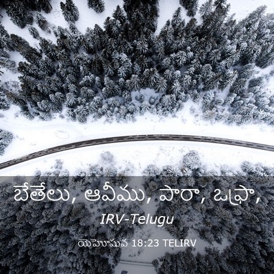 Picture 03 - యెహోషువ 18:23 TELIRV - బేతేలు, ఆవీము, - Bible Verse Picture