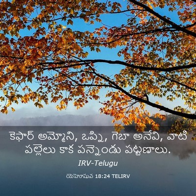 Picture 03 - యెహోషువ 18:24 TELIRV - కెఫార్ అమ్మోని, - Bible Verse Picture