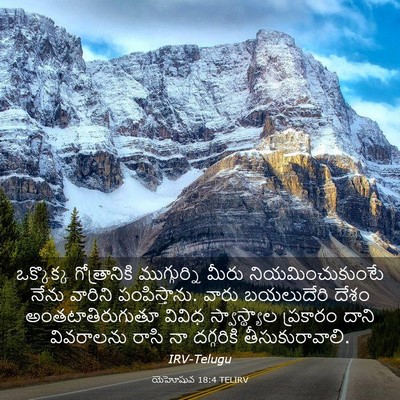 Picture 03 - యెహోషువ 18:4 TELIRV - ఒక్కొక్క - Bible Verse Picture