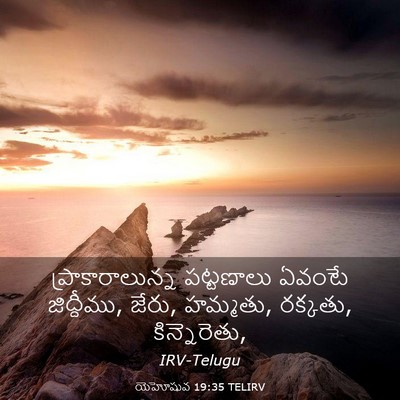 Picture 03 - యెహోషువ 19:35 TELIRV - ప్రాకారాలున్న - Bible Verse Picture