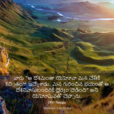 Picture 03 - యెహోషువ 2:24 TELIRV - వారు “ఆ దేశమంతా - Bible Verse Picture