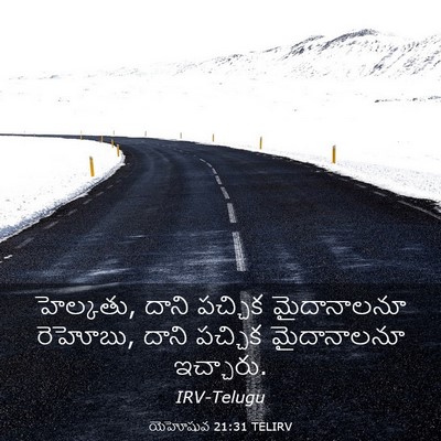 Picture 03 - యెహోషువ 21:31 TELIRV - హెల్కతు, దాని - Bible Verse Picture