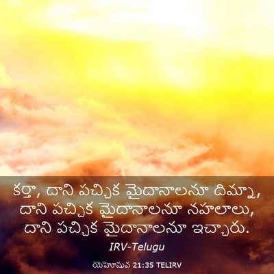 Picture 03 - యెహోషువ 21:35 TELIRV - కర్తా, దాని పచ్చిక - Bible Verse Picture