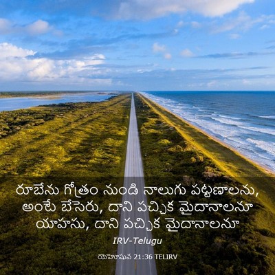 Picture 03 - యెహోషువ 21:36 TELIRV - రూబేను గోత్రం - Bible Verse Picture