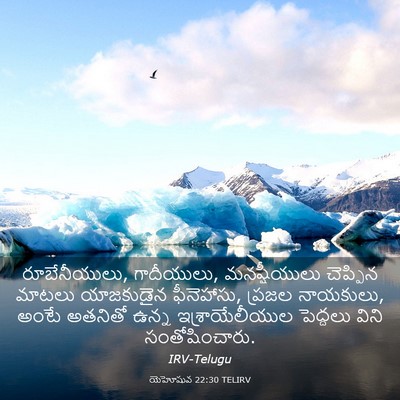 Picture 03 - యెహోషువ 22:30 TELIRV - రూబేనీయులు, - Bible Verse Picture