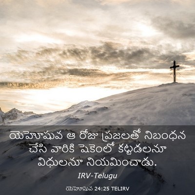 Picture 03 - యెహోషువ 24:25 TELIRV - యెహోషువ ఆ రోజు - Bible Verse Picture