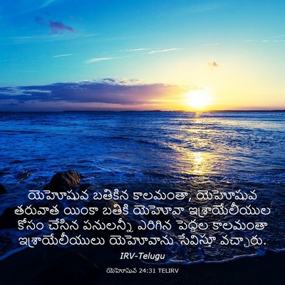 Picture 03 - యెహోషువ 24:31 TELIRV - యెహోషువ బతికిన - Bible Verse Picture
