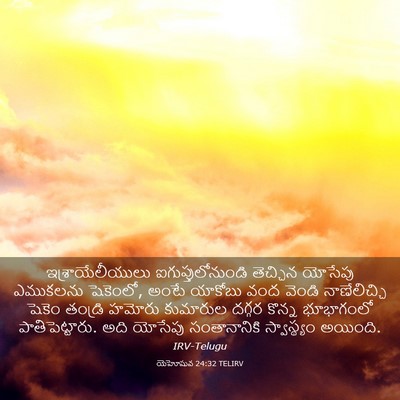 Picture 03 - యెహోషువ 24:32 TELIRV - ఇశ్రాయేలీయులు - Bible Verse Picture