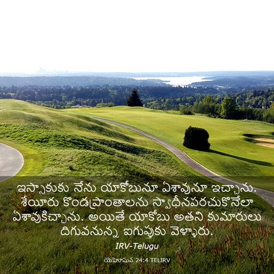 Picture 03 - యెహోషువ 24:4 TELIRV - ఇస్సాకుకు నేను - Bible Verse Picture
