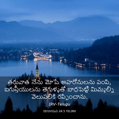 Picture 03 - యెహోషువ 24:5 TELIRV - తరువాత నేను మోషే - Bible Verse Picture