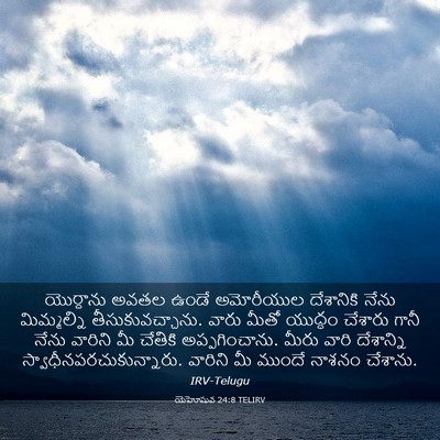 Picture 03 - యెహోషువ 24:8 TELIRV - యొర్దాను అవతల - Bible Verse Picture