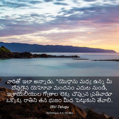 Picture 03 - యెహోషువ 4:5 TELIRV - వారితో ఇలా - Bible Verse Picture