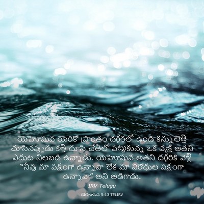 Picture 03 - యెహోషువ 5:13 TELIRV - యెహోషువ యెరికో - Bible Verse Picture