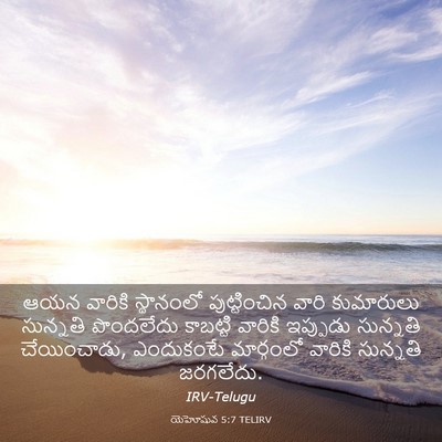 Picture 03 - యెహోషువ 5:7 TELIRV - ఆయన వారికి - Bible Verse Picture