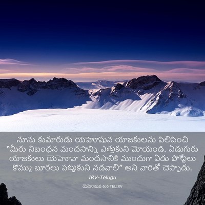 Picture 03 - యెహోషువ 6:6 TELIRV - నూను కుమారుడు - Bible Verse Picture
