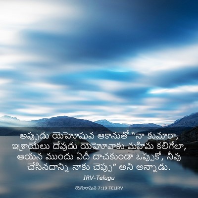 Picture 03 - యెహోషువ 7:19 TELIRV - అప్పుడు యెహోషువ - Bible Verse Picture