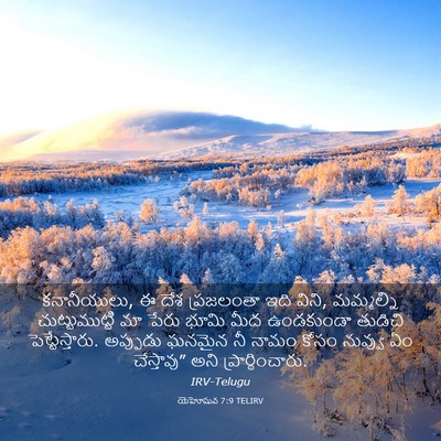 Picture 03 - యెహోషువ 7:9 TELIRV - కనానీయులు, ఈ దేశ - Bible Verse Picture