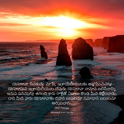 Picture 03 - యెహోషువ 8:31 TELIRV - యెహోవా సేవకుడు - Bible Verse Picture