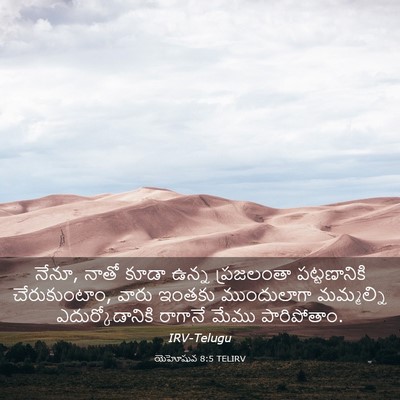 Picture 03 - యెహోషువ 8:5 TELIRV - నేనూ, నాతో కూడా - Bible Verse Picture