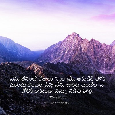 Picture 03 - యోబు 10:20 TELIRV - నేను జీవించే - Bible Verse Picture