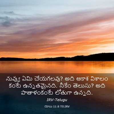 Picture 03 - యోబు 11:8 TELIRV - నువ్వు ఏమి - Bible Verse Picture