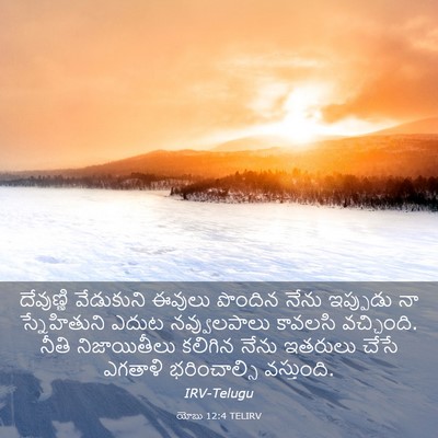 Picture 03 - యోబు 12:4 TELIRV - దేవుణ్ణి వేడుకుని - Bible Verse Picture