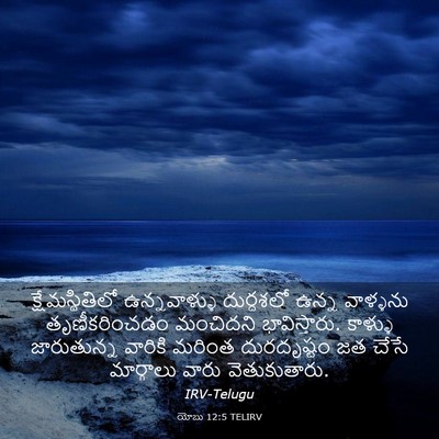 Picture 03 - యోబు 12:5 TELIRV - క్షేమస్థితిలో - Bible Verse Picture