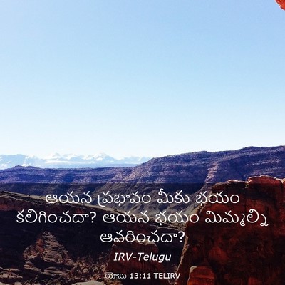 Picture 03 - యోబు 13:11 TELIRV - ఆయన ప్రభావం మీకు - Bible Verse Picture