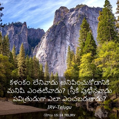 Picture 03 - యోబు 15:14 TELIRV - కళంకం లేనివాడు - Bible Verse Picture