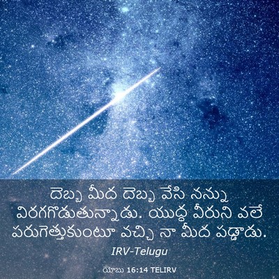 Picture 03 - యోబు 16:14 TELIRV - దెబ్బ మీద దెబ్బ - Bible Verse Picture