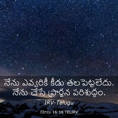 Picture 03 - యోబు 16:16 TELIRV - నేను ఎవ్వరికీ - Bible Verse Picture